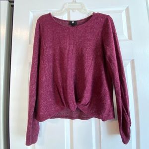 Deep Maroon Cozy Crop(ish) Top